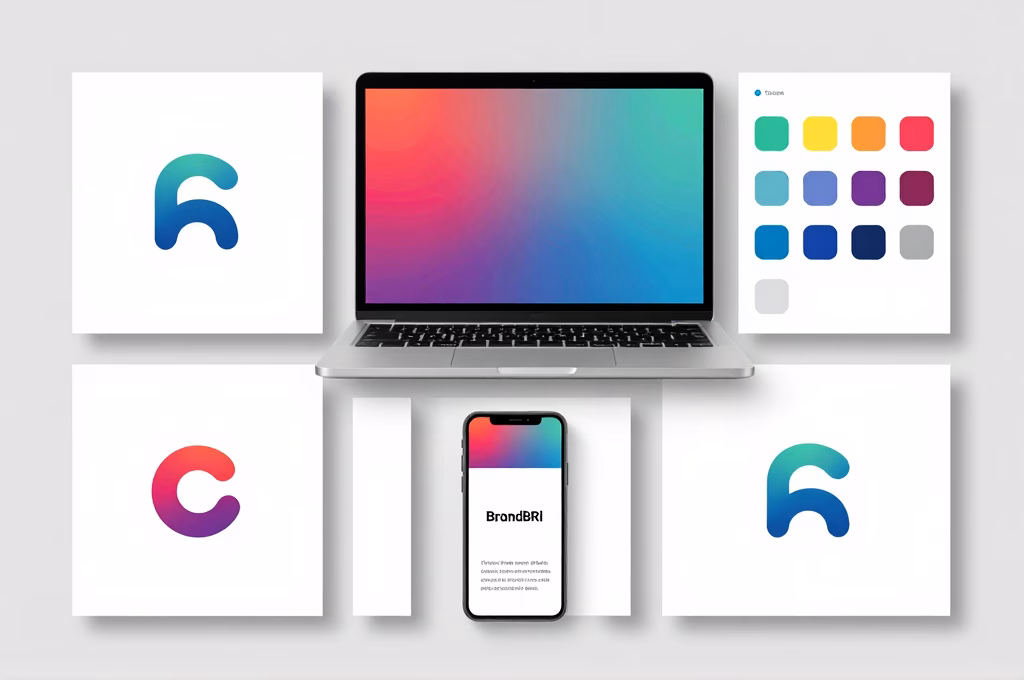 Système d'identité de marque cohérent appliqué sur plusieurs supports et formats digitaux
