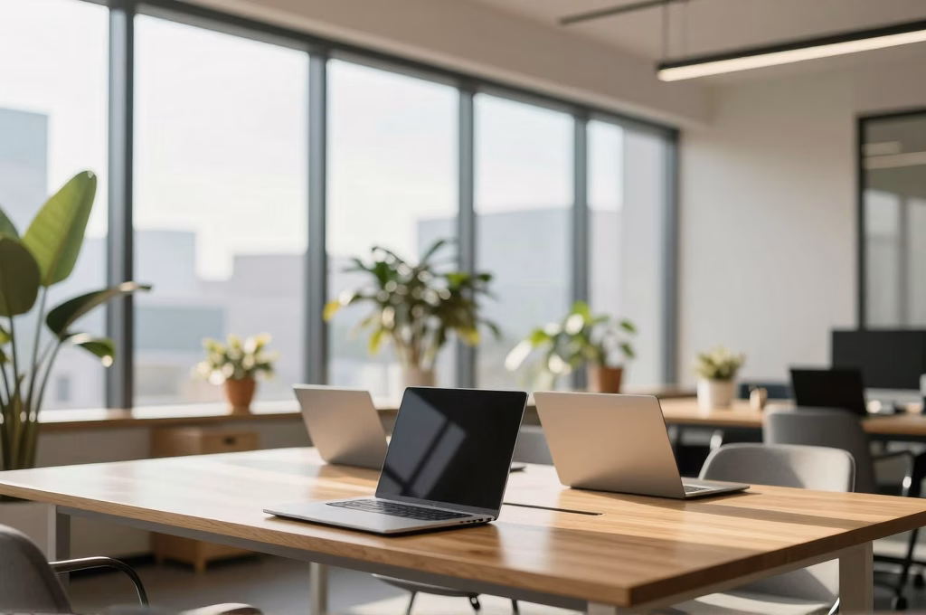 Bureau moderne d'agence web specialisee dans la creation de sites WordPress professionnels