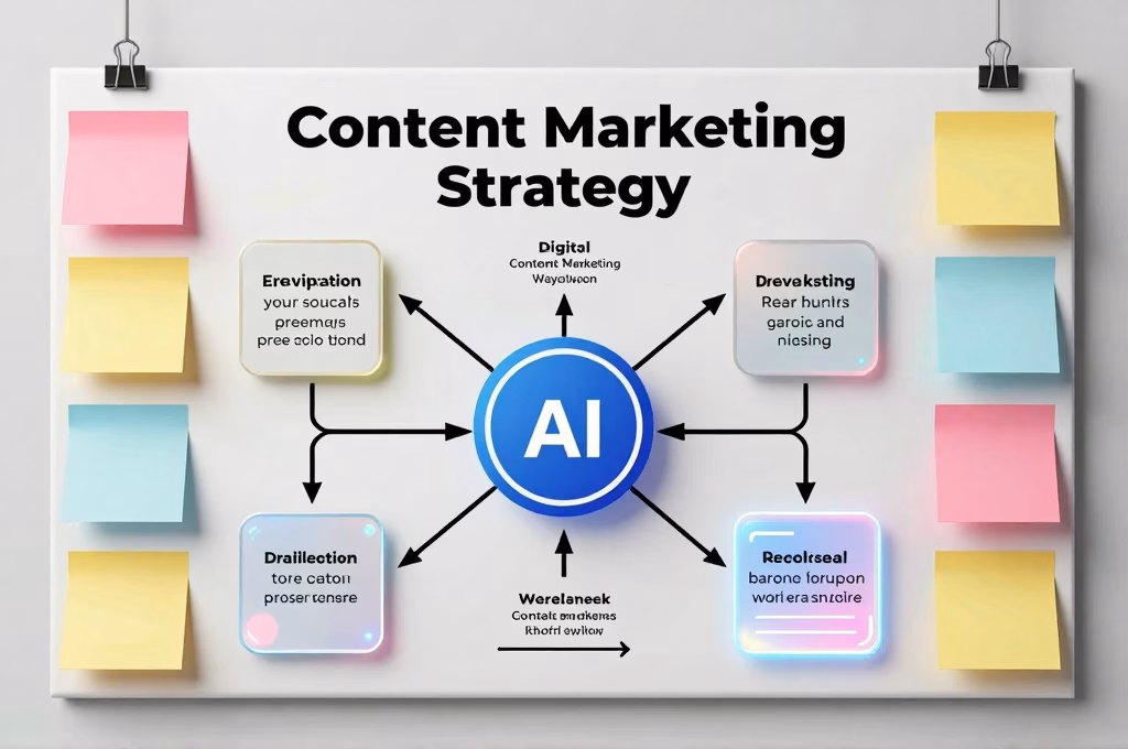 Illustration comment utiliser l'ia pour créer du contenu seo