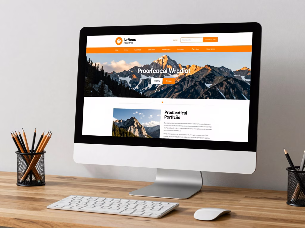 Site internet sur mesure affiché sur un grand écran dans un studio créatif professionnel